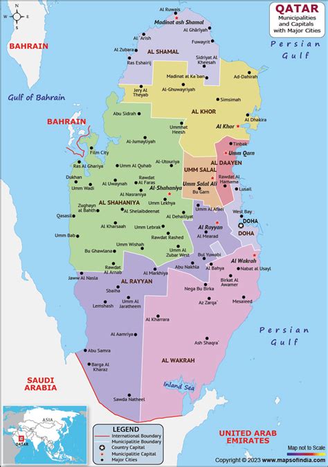 Map of Qatar